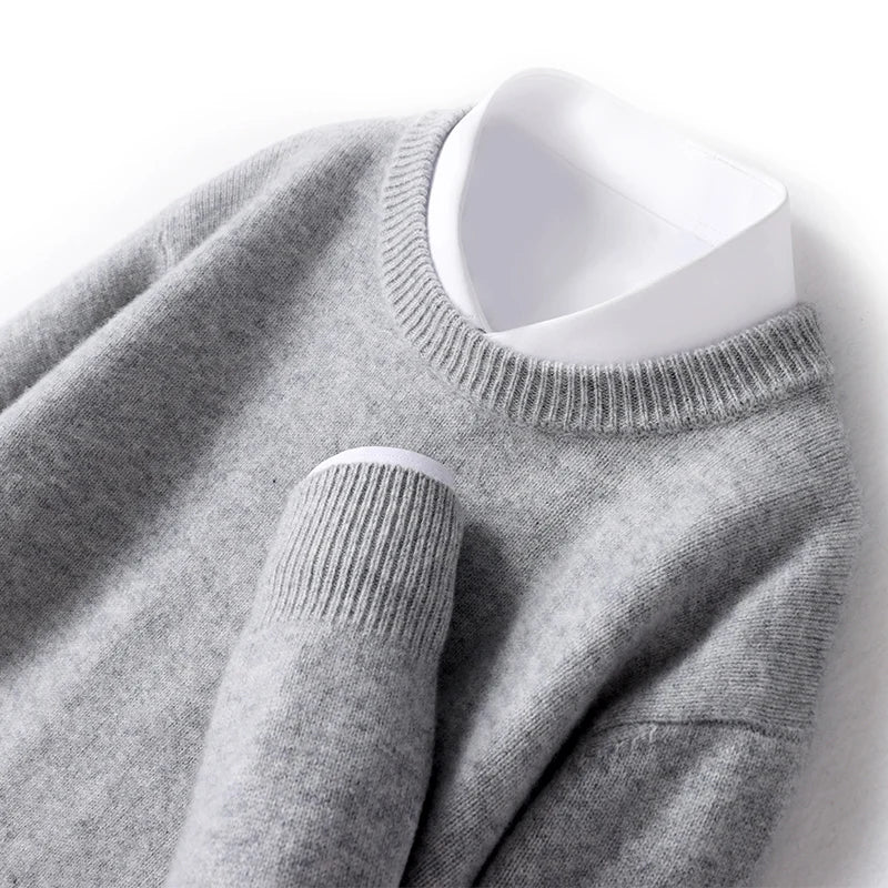 Cameron - Heren Merino Wollen Crewneck Sweater