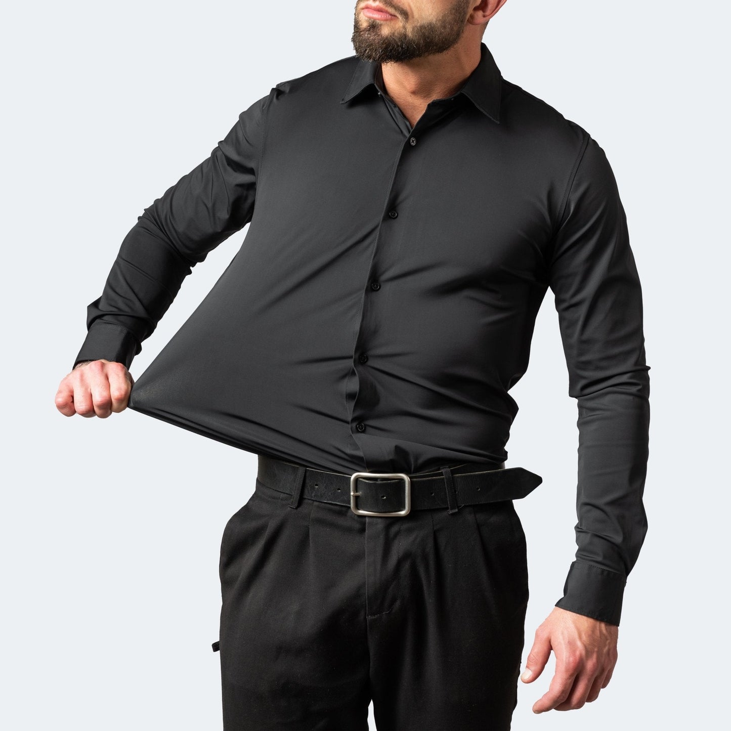Slim Fit Overhemd van Stretchstof voor Heren – Strak & Comfortabel