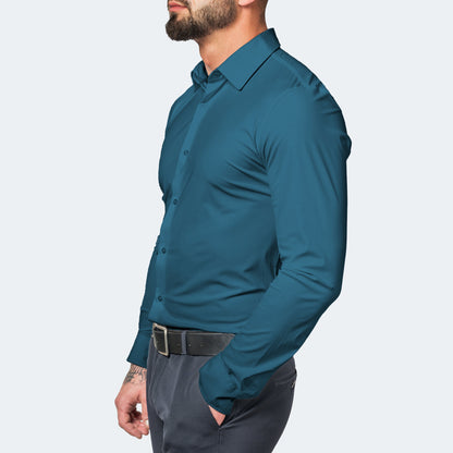 Slim Fit Overhemd van Stretchstof voor Heren – Strak & Comfortabel