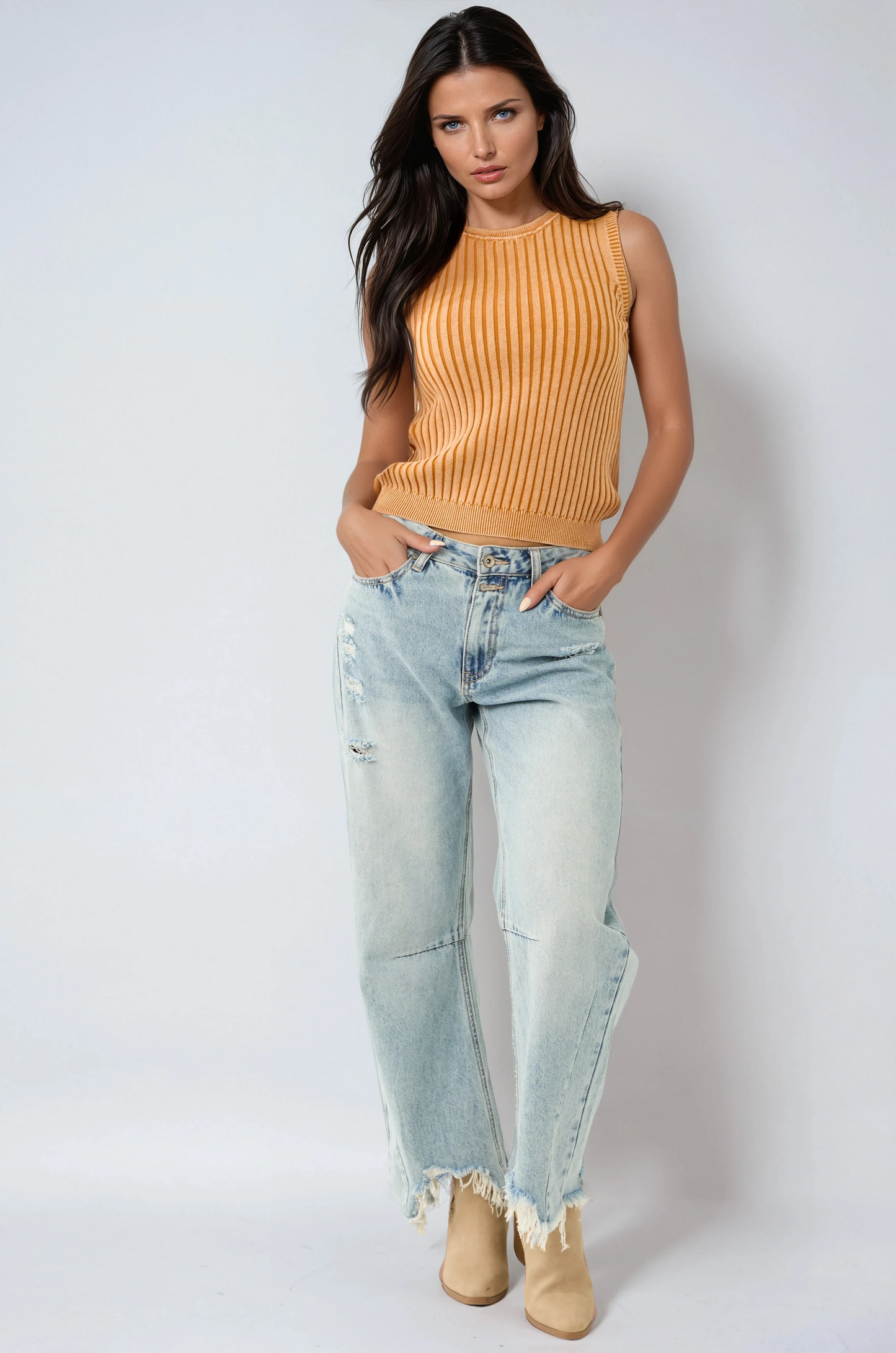 Liora Jeans Dames | Light Washed & Wide Leg