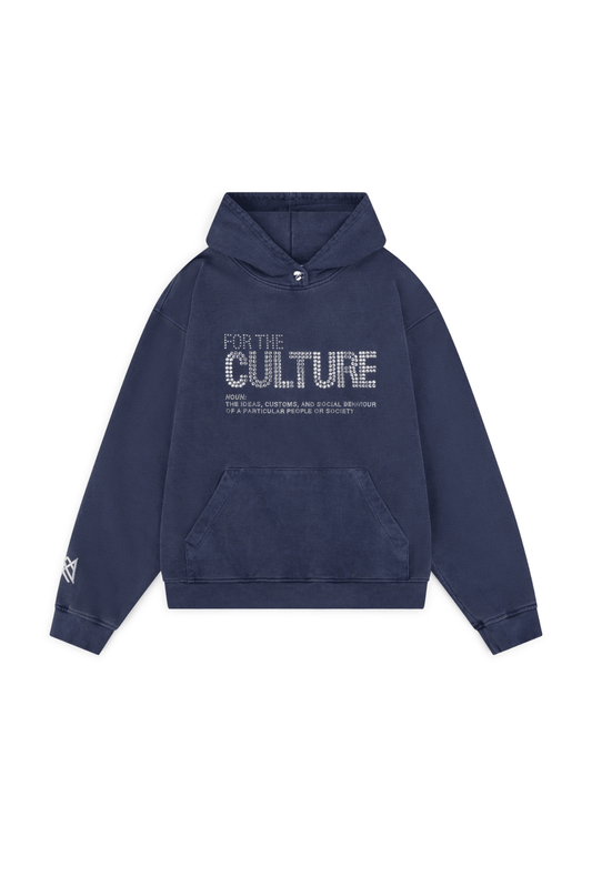 Statement hoodie met "For The Culture" opdruk, casual streetwear, unisex hoodie, comfortabele katoenen hoodie met relaxte pasvorm en kangoeroezak.