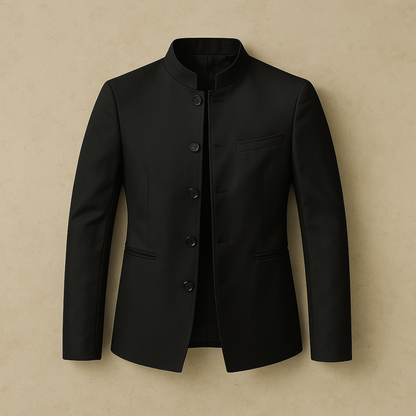 Stijlvolle Elegante Blazer Heren | Luxe Tailoring met Opstaande Kraag
