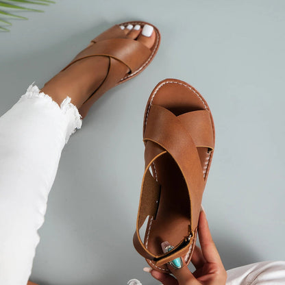 Stijlvolle Leren Sandalen – Comfort & Elegantie