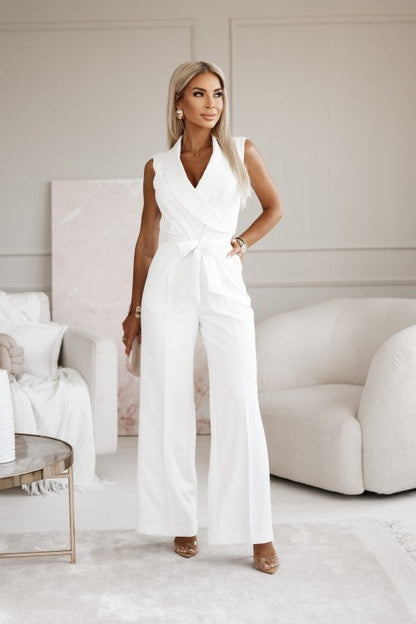Stijlvolle Mouwloze Jumpsuit met Elegante Pasvorm