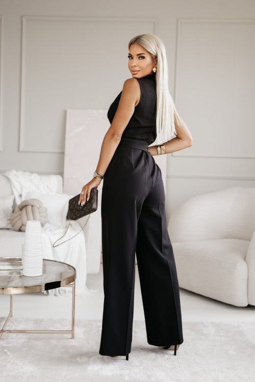 Stijlvolle Mouwloze Jumpsuit met Elegante Pasvorm
