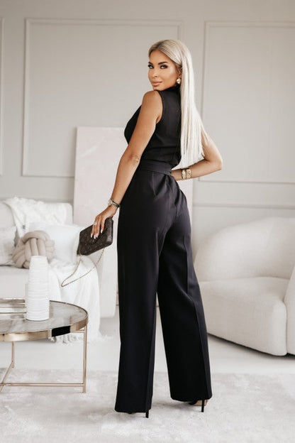 Stijlvolle Mouwloze Jumpsuit met Elegante Pasvorm