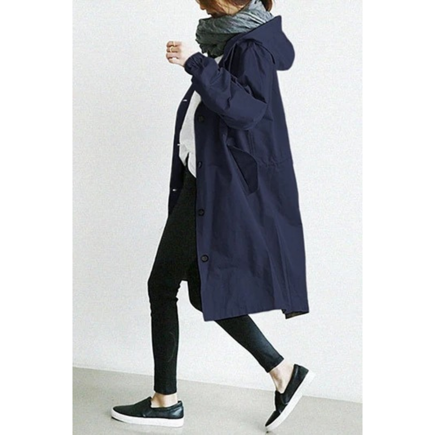 Stijlvolle Waterdichte Trenchcoat met Capuchon