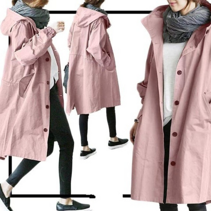 Stijlvolle Waterdichte Trenchcoat met Capuchon