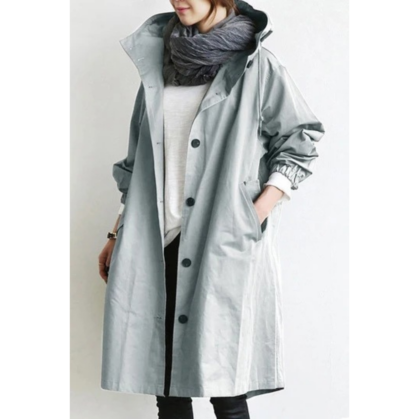 Stijlvolle Waterdichte Trenchcoat met Capuchon