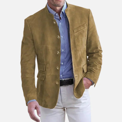 Stijlvolle heren tussenjas met opstaande kraag – casual slim fit jas voor lente en herfst