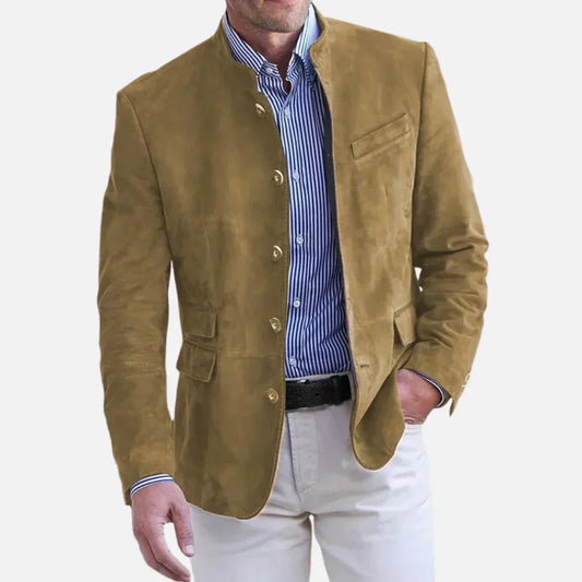Stijlvolle heren tussenjas met opstaande kraag – casual slim fit jas voor lente en herfst