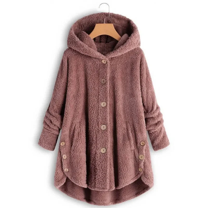Teddy Jas Dames | Capuchon & Knoopsluiting