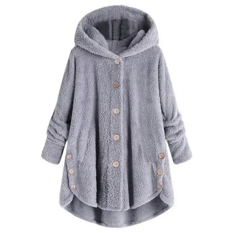 Teddy Jas Dames | Capuchon & Knoopsluiting