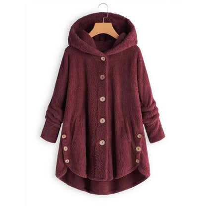 Teddy Jas Dames | Capuchon & Knoopsluiting