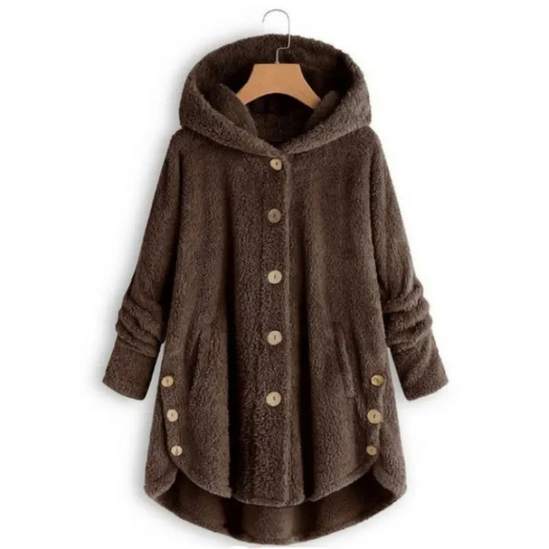Teddy Jas Dames | Capuchon & Knoopsluiting