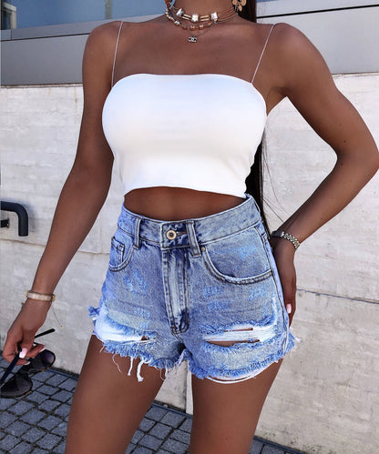 Valentina Dames Witte Top | Met Spaghettibandjes