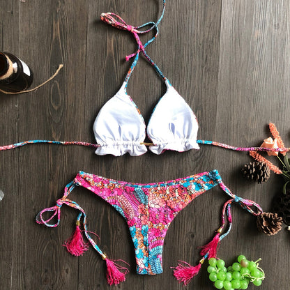 Trendy Triangel Bikini - Bohemian Chic Stijl