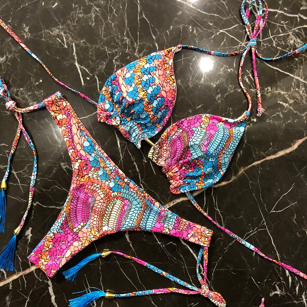 Trendy Triangel Bikini - Bohemian Chic Stijl