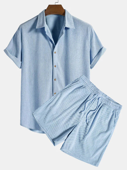 Luchtige zomer set met overhemd en korte broek