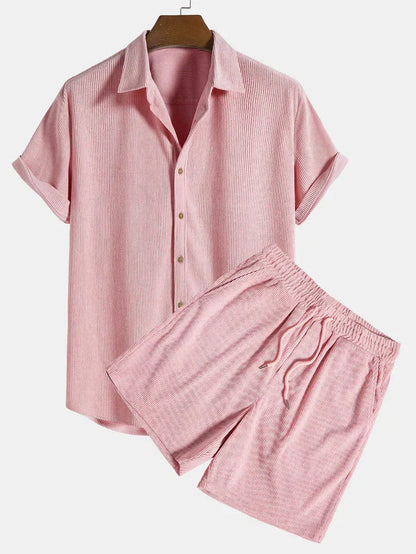 Luchtige zomer set met overhemd en korte broek