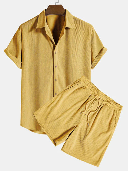 Luchtige zomer set met overhemd en korte broek
