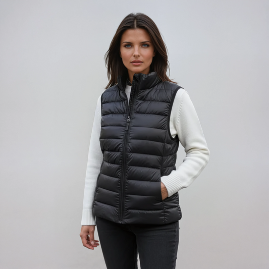 Ivy Dames Bodywarmer | Gewatteerd & Hoge Kraag
