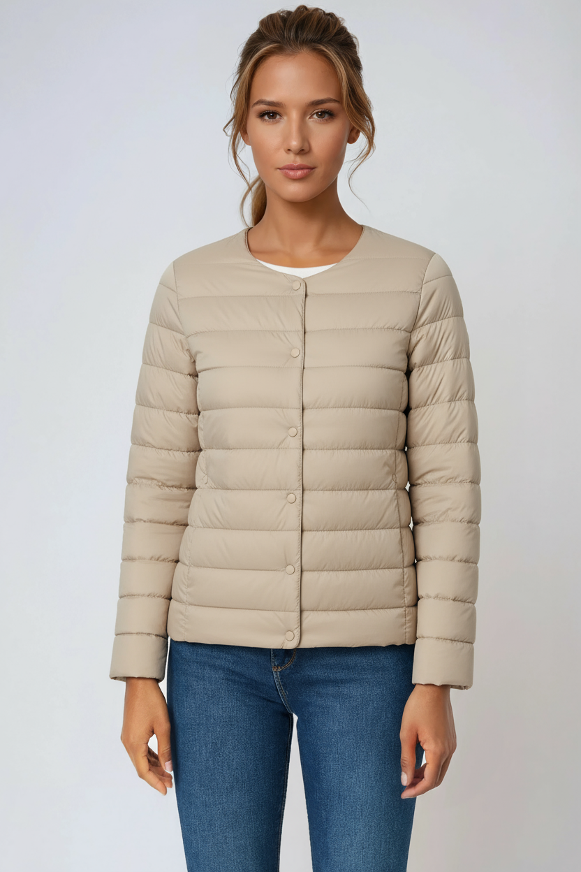 Evie Tussenjas Dames | Gewatteerd & Knoopsluiting
