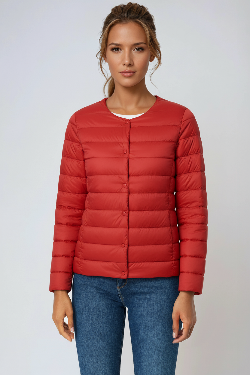 Evie Tussenjas Dames | Gewatteerd & Knoopsluiting