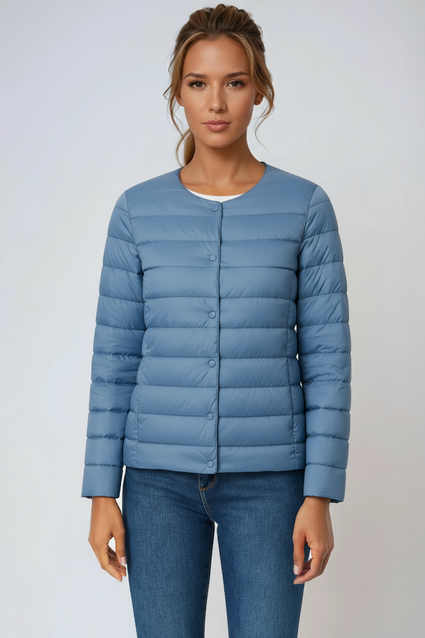 Evie Tussenjas Dames | Gewatteerd & Knoopsluiting