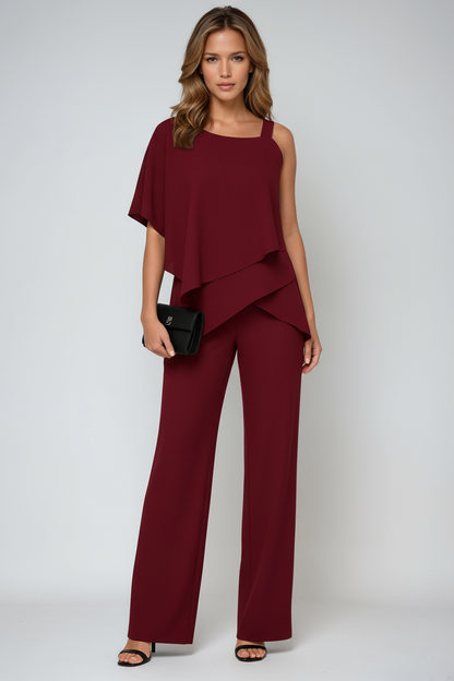 Sophia Dames Set | Chiffon Top & Wide Leg Broek