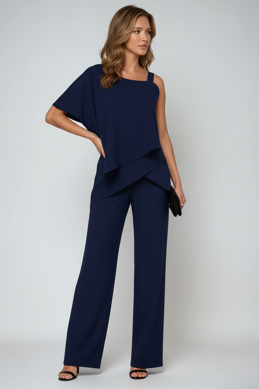 Sophia Dames Set | Chiffon Top & Wide Leg Broek