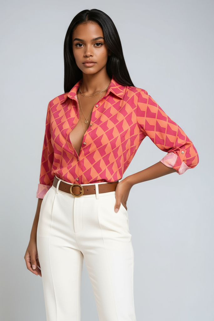 Elisa | Dames Blouse met Print