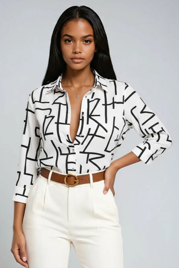 Elisa | Dames Blouse met Print