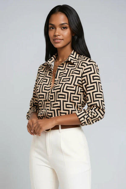 Elisa | Dames Blouse met Print