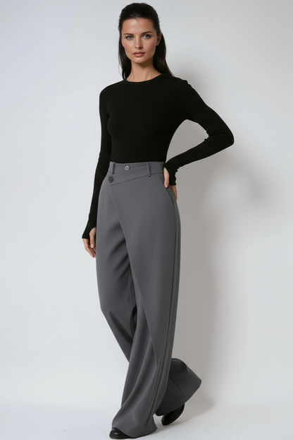 Lina Pantalon Dames | Wide Leg & Overslag