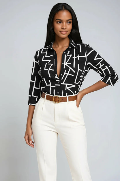 Elisa | Dames Blouse met Print