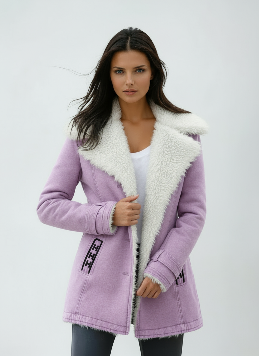 Jacky - Winterjas Dames | Bontkraag & Knopen