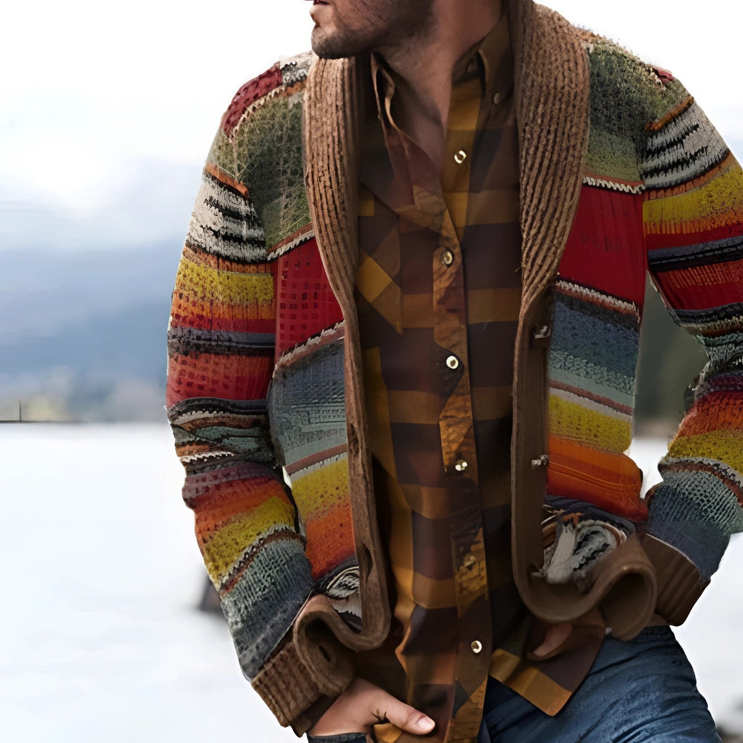 Vest Heren | Gebreid & Gestreept