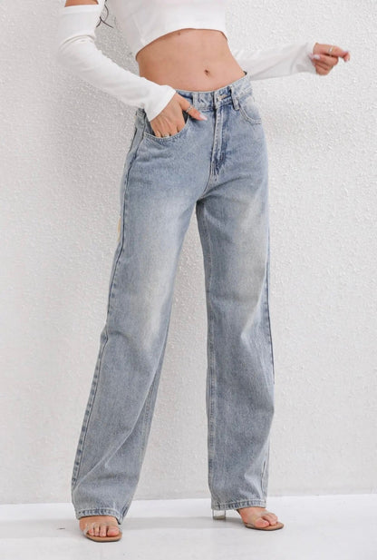 Vintage Ripped Jeans met Uniek Patchwork Detail