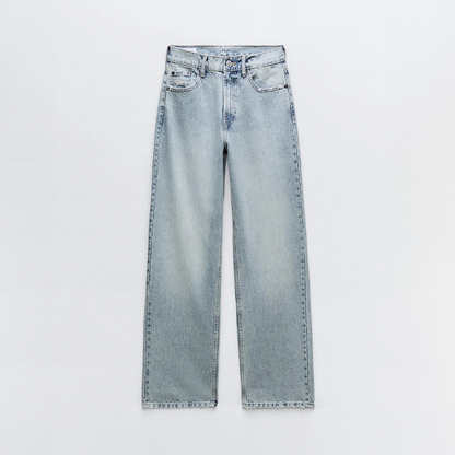 Vintage Ripped Jeans met Uniek Patchwork Detail