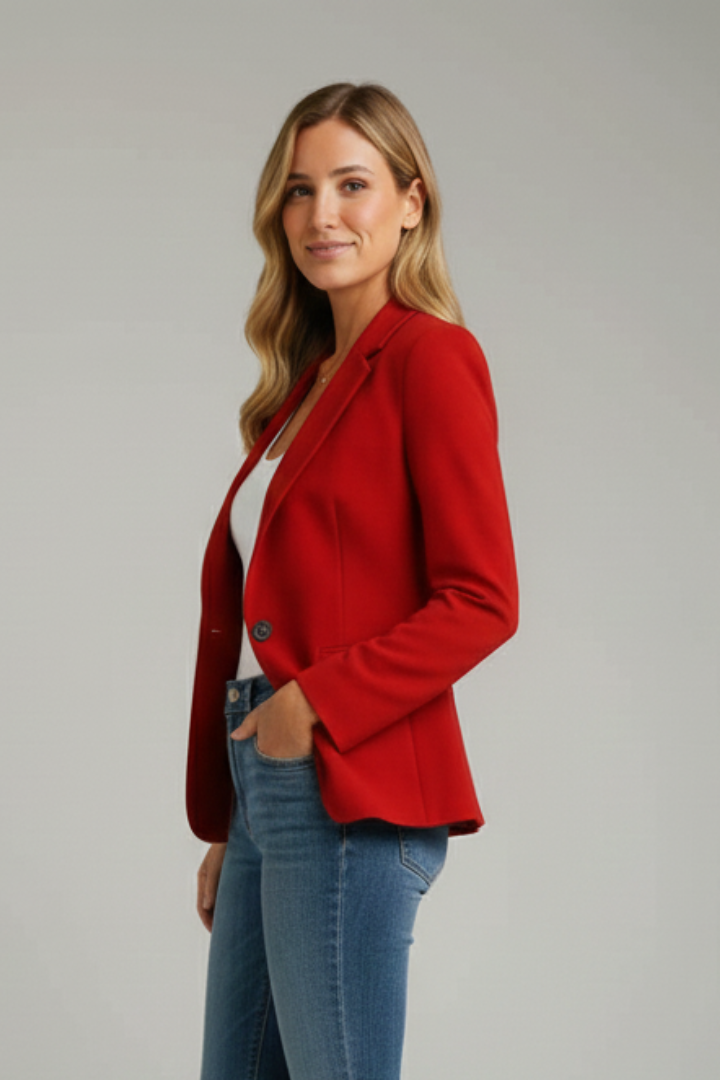 Dames blazer | Gekerfde revers & Enkele knoop