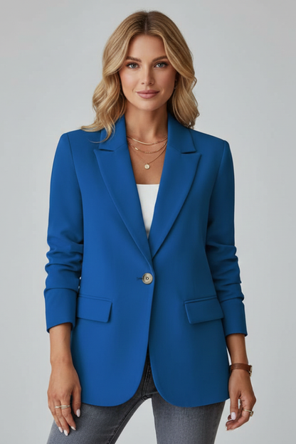 Dames blazer | Gekerfde revers & Enkele knoop