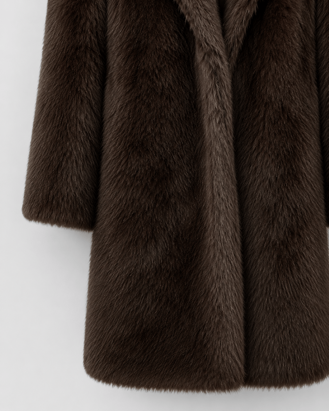 Dames longline jas | Open Voorpand & Brede Lapelkraag