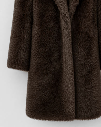Dames longline jas | Open Voorpand & Brede Lapelkraag