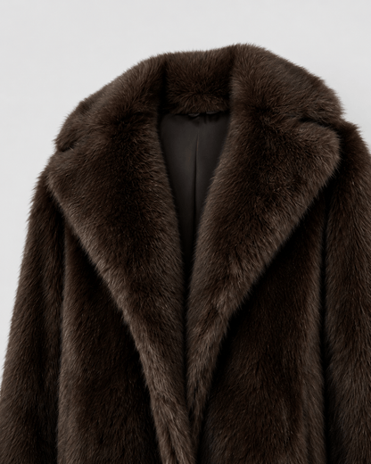 Dames longline jas | Open Voorpand & Brede Lapelkraag