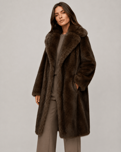 Dames longline jas | Open Voorpand & Brede Lapelkraag
