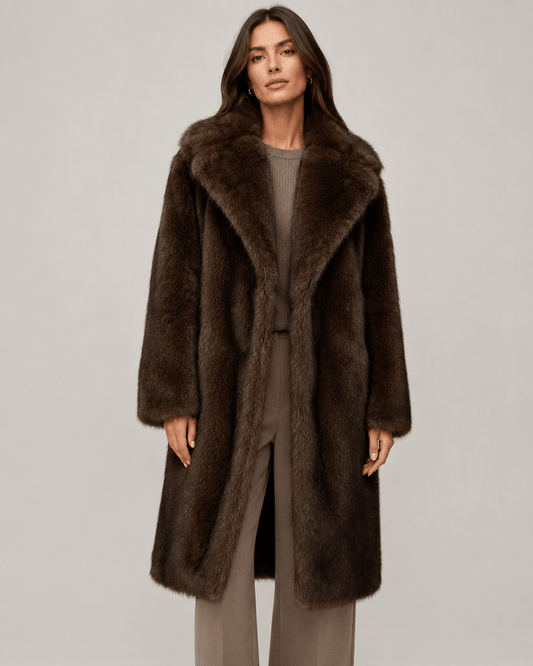 Dames longline jas | Open Voorpand & Brede Lapelkraag