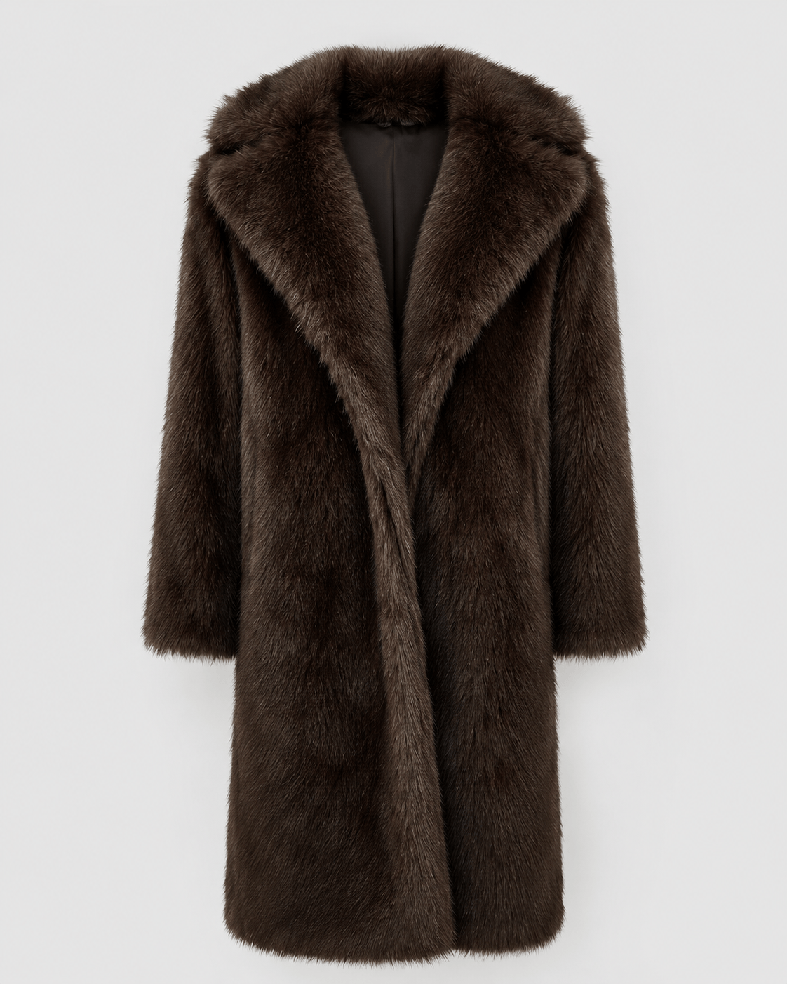 Dames longline jas | Open Voorpand & Brede Lapelkraag