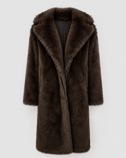Dames longline jas | Open Voorpand & Brede Lapelkraag