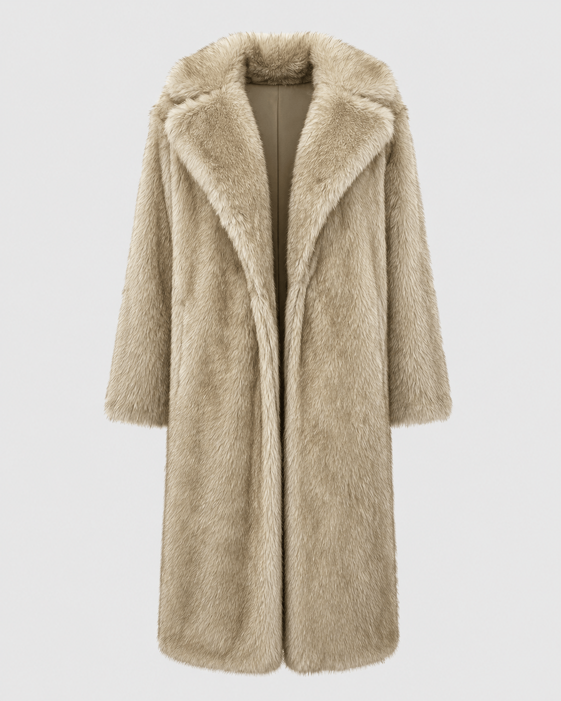 Dames longline jas | Open Voorpand & Brede Lapelkraag